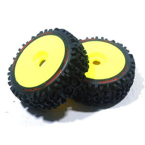 하비몬[#L-T3130SY] [2개입] B-Pioneer 1/8 Buggy Tire Soft Compound (Yellow Rim)[상품코드]LOUISE RC