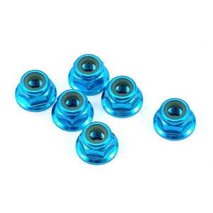 하비몬[#TLR336001] 4mm Aluminum Serrated Lock Nuts, Blue (6)[상품코드]TLR RACING