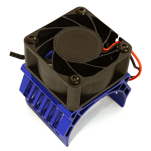 하비몬[#C28604BLUE] 42mm Motor Heatsink+40x40mm Cooling Fan 17k rpm for 1/10 Summit &amp; E-Revo (Blue)[상품코드]INTEGY