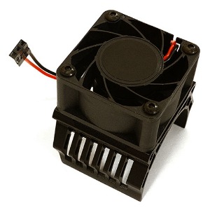 하비몬[#C28604BLACK] 42mm Motor Heatsink+40x40mm Cooling Fan 17k rpm for 1/10 Summit &amp; E-Revo (Black)[상품코드]INTEGY