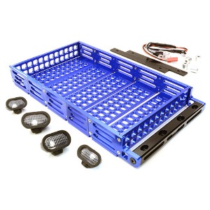 하비몬[#C26768BLUE] Realistic 1/10 Scale Alloy Luggage Tray 192x107x24mm with 4 LED Spot Light Set (Blue)[상품코드]INTEGY