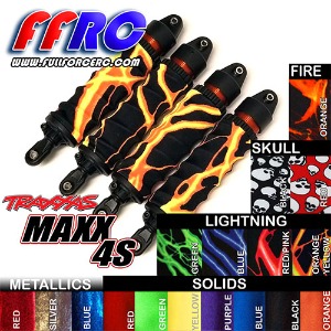하비몬[MAX018LRED] (쇽 부츠｜4개입) Traxxas 1/10 Maxx Shock Boots (Lightning Red/Pink)[상품코드]FULL FORCE RC