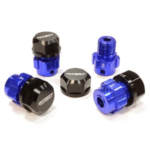 하비몬[#C25089BLUE] [4개입] Billet Machined 17mm Wheel Hex (4) +6mm Offset for T-Maxx, 1/10 Revo &amp; Summit (Blue)[상품코드]INTEGY
