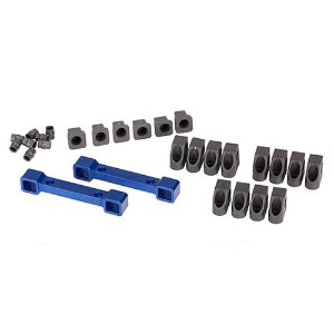 하비몬[#AX8334X] Mounts, Suspension Arms, Aluminum (Blue-Anodized) (Front &amp; Rear)/ Hinge Pin Retainers (12)/ Inserts (6)[상품코드]TRAXXAS
