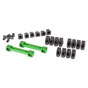 하비몬[#AX8334G] Mounts, Suspension Arms, Aluminum (Green-Anodized) (Front &amp; Rear)/ Hinge Pin Retainers (12)/ Inserts (6)[상품코드]TRAXXAS