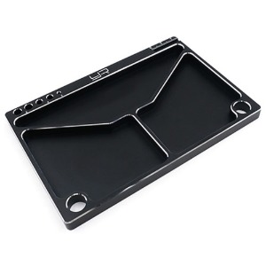 하비몬[#YA-0571BK] Aluminum Parts Tray 14.5 X 9.5 X 0.9 cm Black[상품코드]YEAH RACING