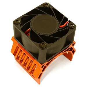 하비몬[단종] [#C28606ORANGE] 42mm Motor Heatsink+40x40mm Cooling Fan 17k rpm for Traxxas 1/10 E-Maxx[상품코드]INTEGY
