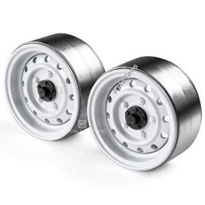 하비몬[#GRC/GAX0130AW] [2개입] 1.9&quot; 12-Hole Metal Classic Beadlock Wheels #Series III (White)[상품코드]GRC