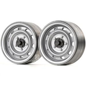 하비몬[#GRC/GAX0130FS] [2개입] 1.9&quot; Metal Classic Beadlock Wheels #Series V (Silver)[상품코드]GRC
