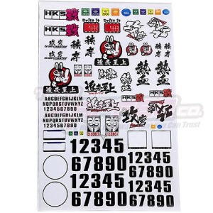 하비몬[#TRC/302613] 1/10 Scale Sticker Decal D for Drift &amp; Numbered (크기 29 x 19cm)[상품코드]TEAM RAFFEE