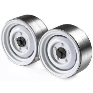 하비몬[#GRC/GAX0130BW] [2개입] 1.9&quot; Metal Classic Beadlock Wheels #Series II Defender (White)[상품코드]GRC