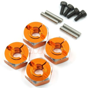 하비몬[#WA-031OR] Aluminum Hex Adaptor Set 12x5mm for 1/10 RC Touring Drift Crawler (Orange)[상품코드]YEAH RACING
