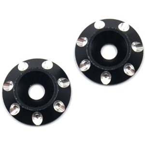 하비몬[#SDY-0235BK] [2개입｜윙 와셔] Aluminum Wing Buttons (Black) (내경 3 x 외경 13mm)[상품코드]SLIDELOGY