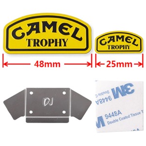 하비몬[#DJC-0520BK] [2개입] Camel Trophy Metal Plate Sticker Set (for Defender D90, D110｜D1RC 디펜더 카멜 트로피)[상품코드]TEAM DC