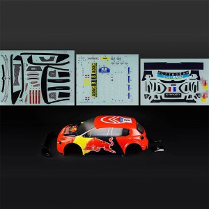 하비몬[#E8400] 1/7 KM WRC Citroen C3 Rally Painted Body Shell (Red Bull)[상품코드]KING MOTOR