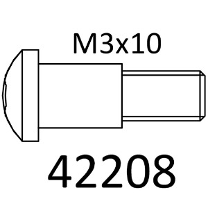 하비몬[#97401126] [4개입] C Hub King Pin Screw M3 x 10mm for EMO-X (설명서 품번 #42208)[상품코드]CROSS-RC