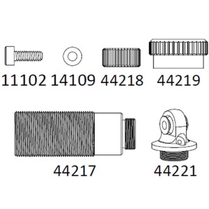하비몬[#97401065] [2개입 반대분] Metal Shock Absorber Cylinder Parts for EMO-X (설명서 품번 #11102, 14109, 44217, 44218, 44219, 44221)[상품코드]CROSS-RC