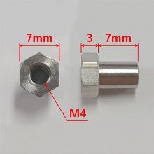 하비몬[TRX4010/9/N-OC] (배럴 너트｜4개입) Stainless Steel Hex Socket Screw - M4 x 7mm Barrel Nut (for #TRX4010/9MM)[상품코드]GPM